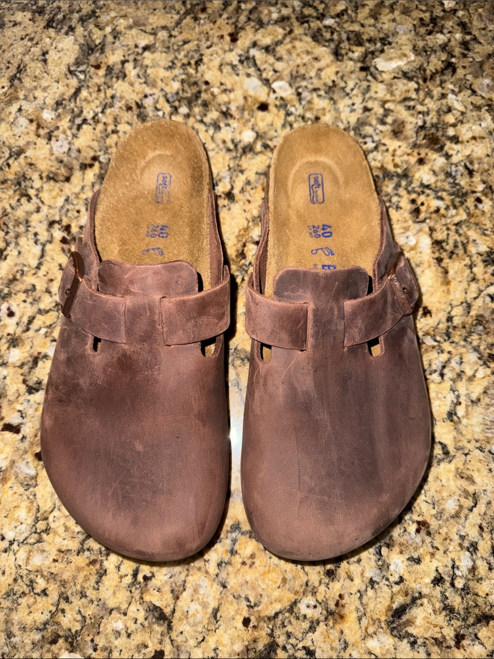Birkenstock Brown Suede Slip-On Clog